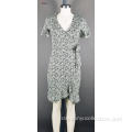 Ladies Flower Printed Short Sleeve Dress